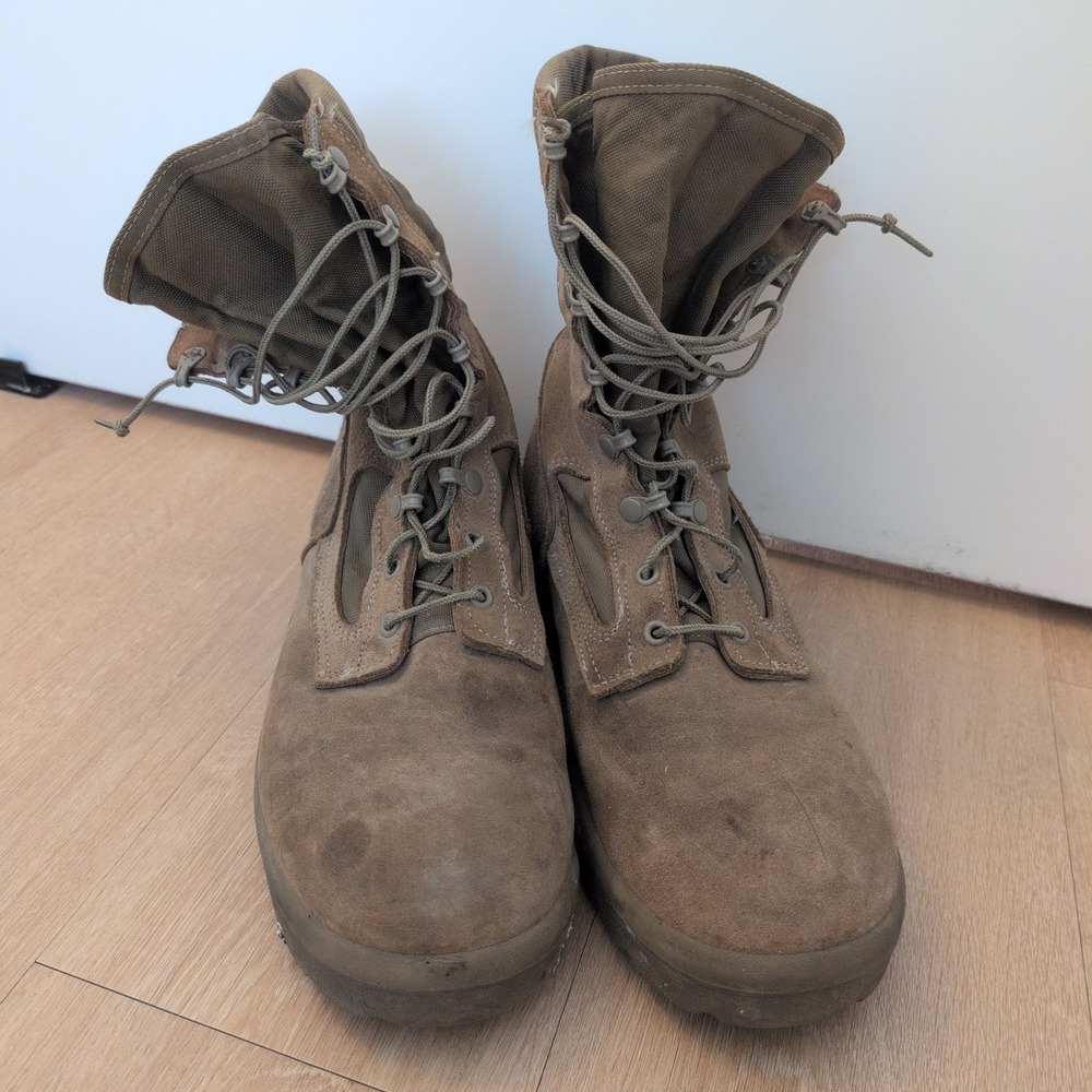 Belleville USMC Combat Boots Mens 12 R Coyote Brown Suede EGA 590 Hot Weather